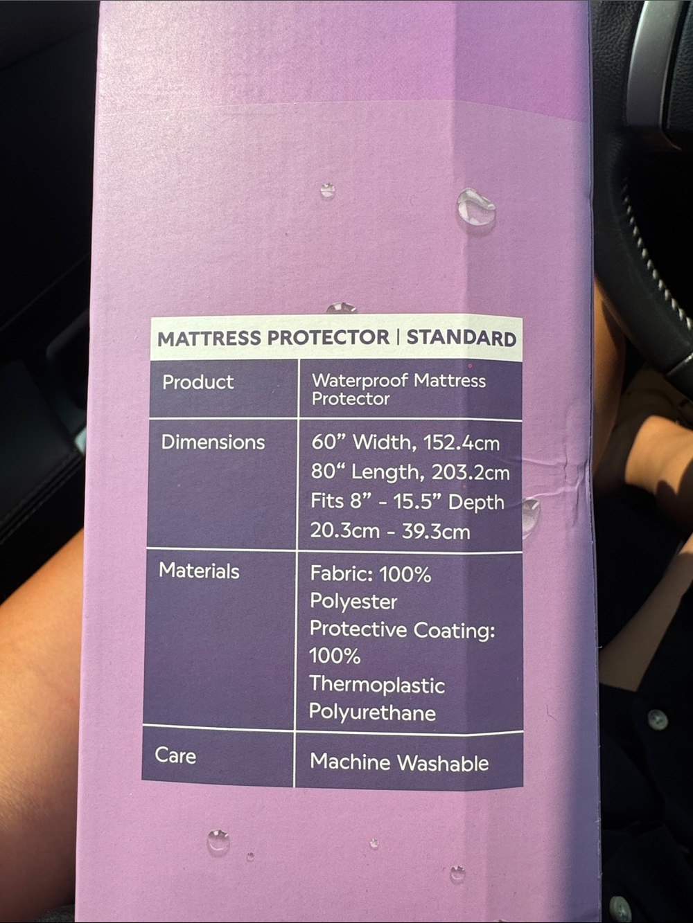 Purple Waterproof Mattress Protector - Picture 4 of 4
